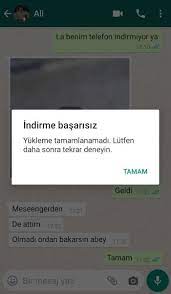 Whatsapp Yükleme Tamamlanamadı